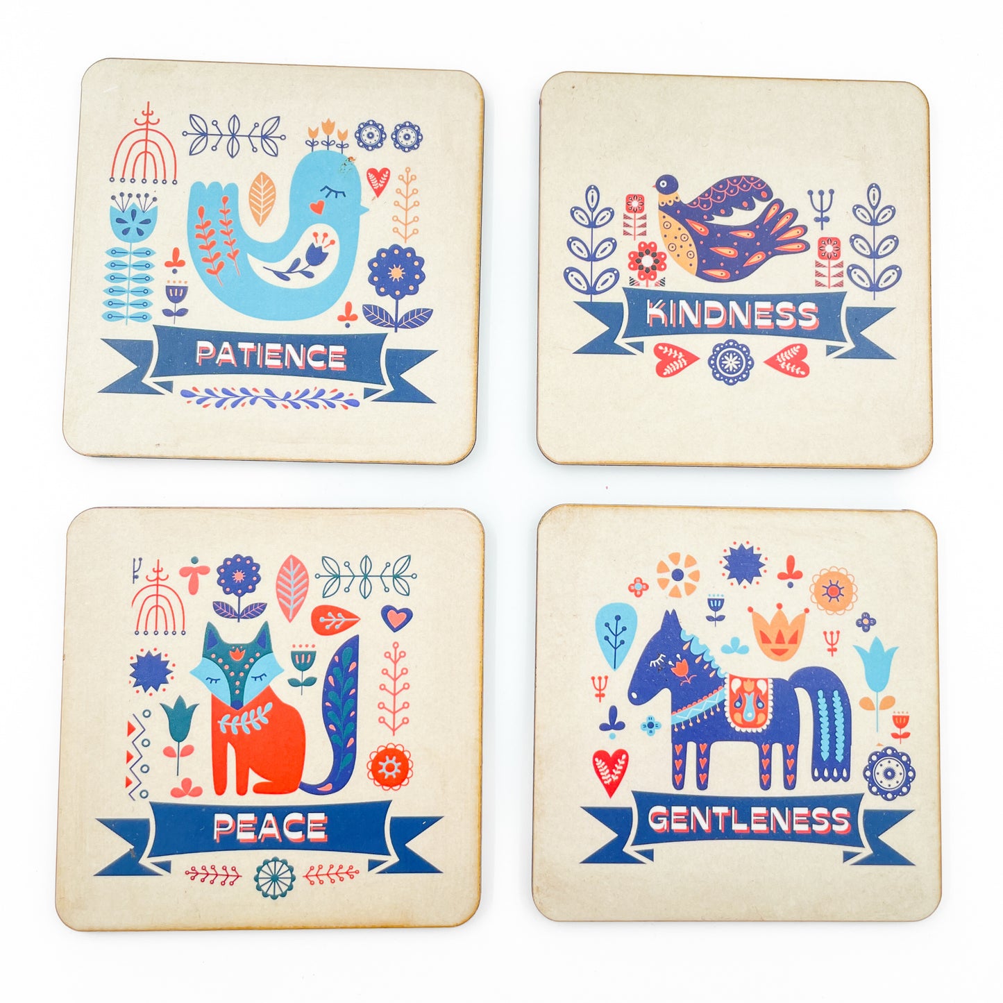 FOLK ART #2- SET OF 4