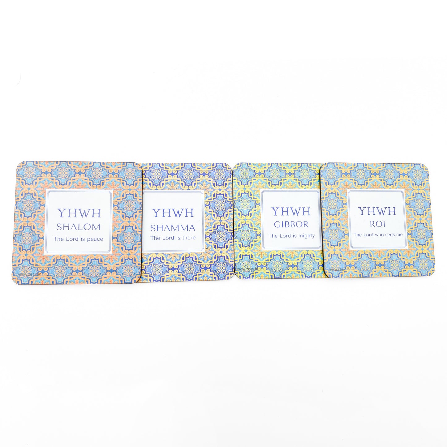 YHWH Square Coasters Set of 4