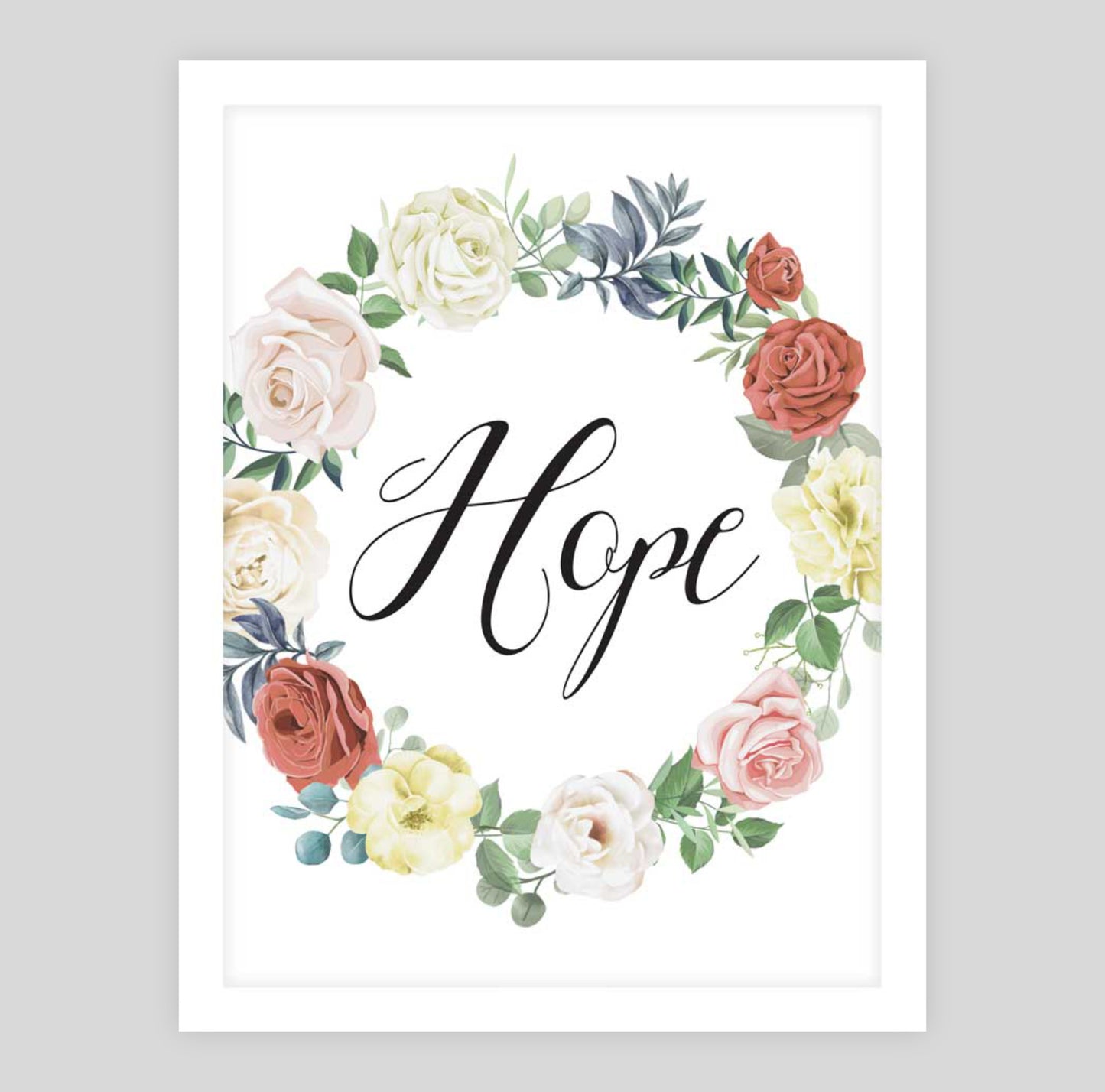 Faith Hope Love Floral Series:HOPE