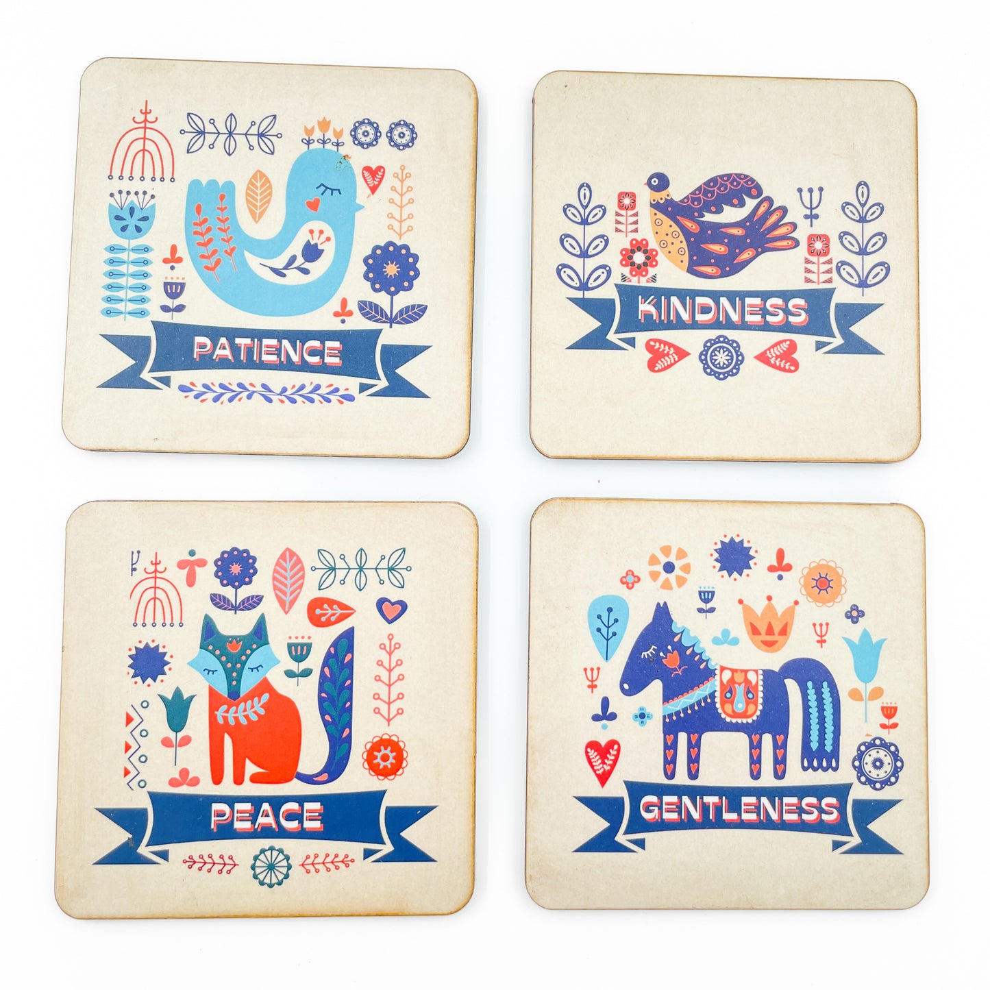 Ceramic Mug & Folk Art Coasters #2