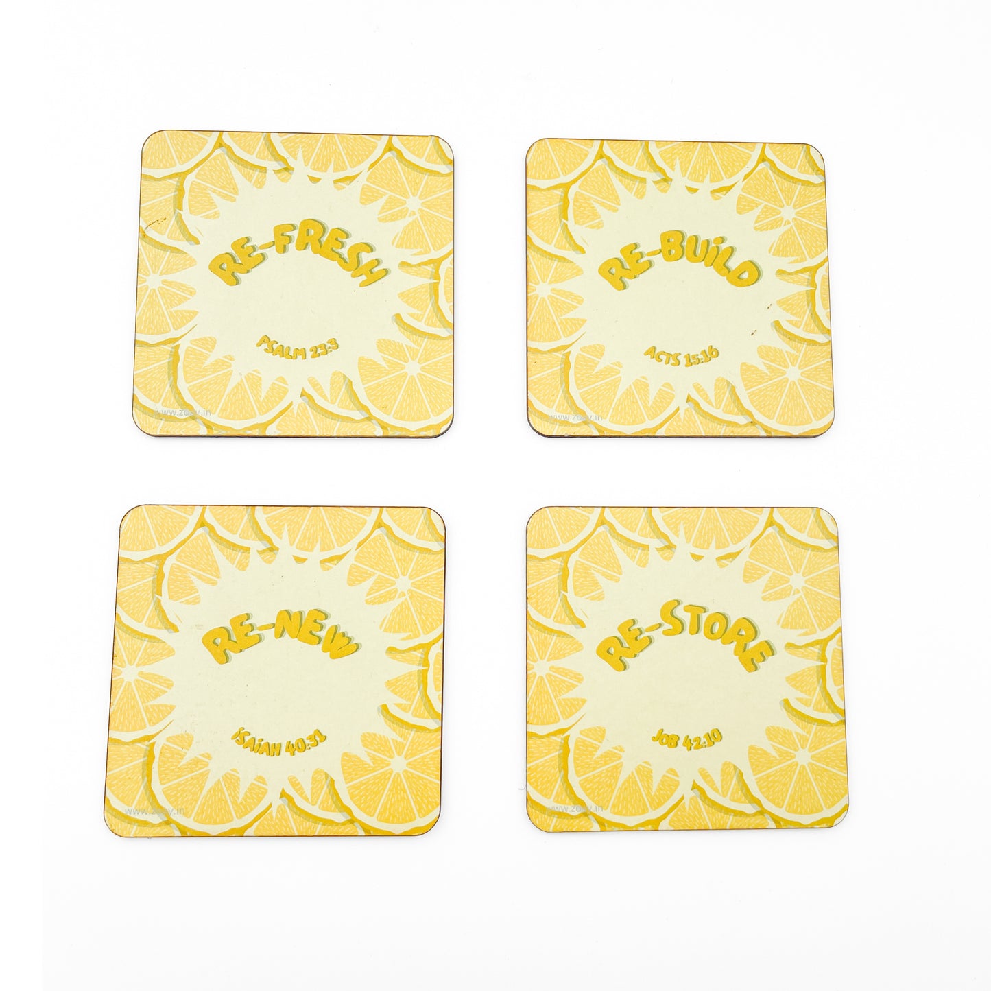 RE-series Square Coasters Set of 4